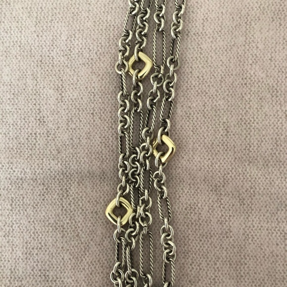 David Yurman silver and gold fígaro bracelet - Picture 4 of 4